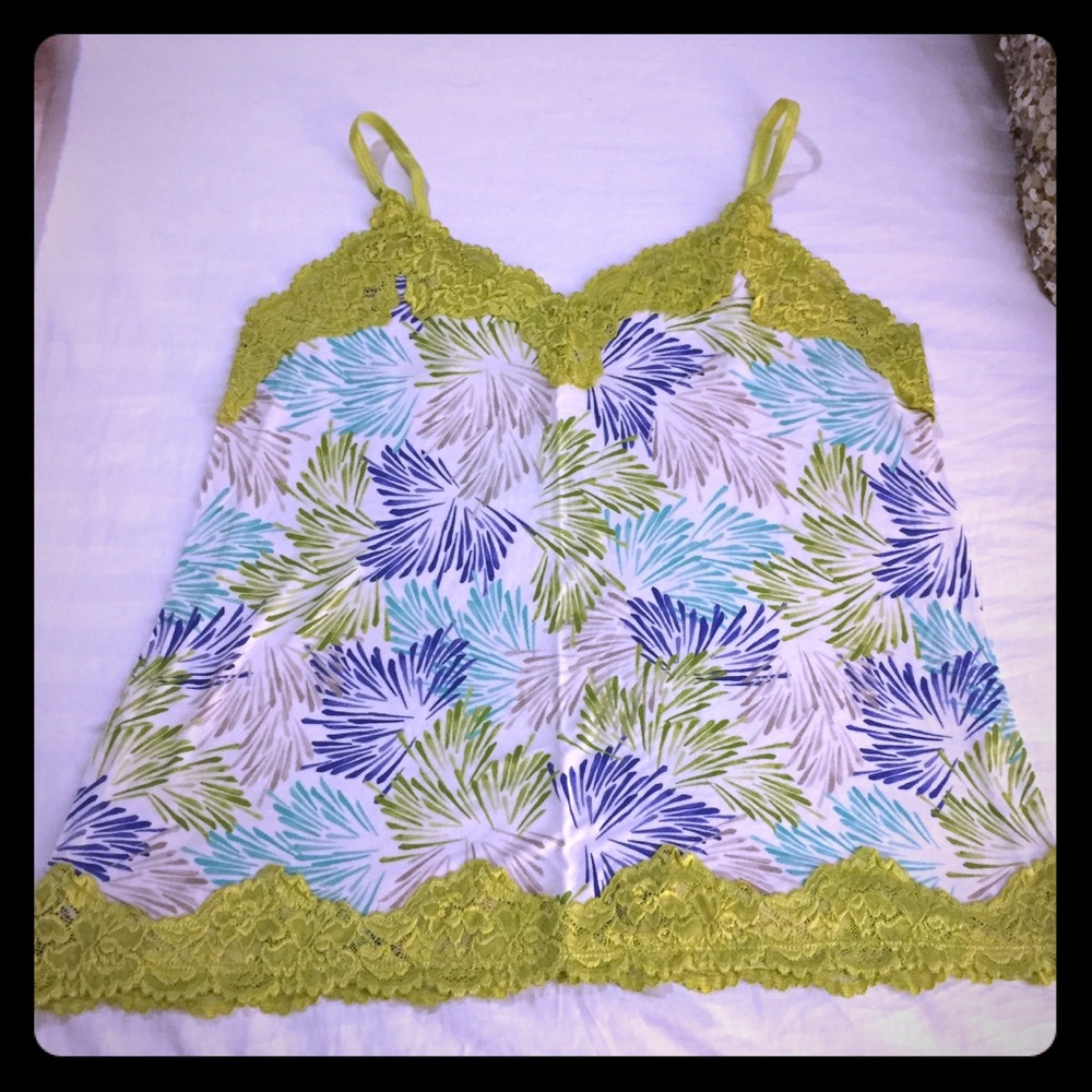 Lane Bryant Lace Trim Printed Cami